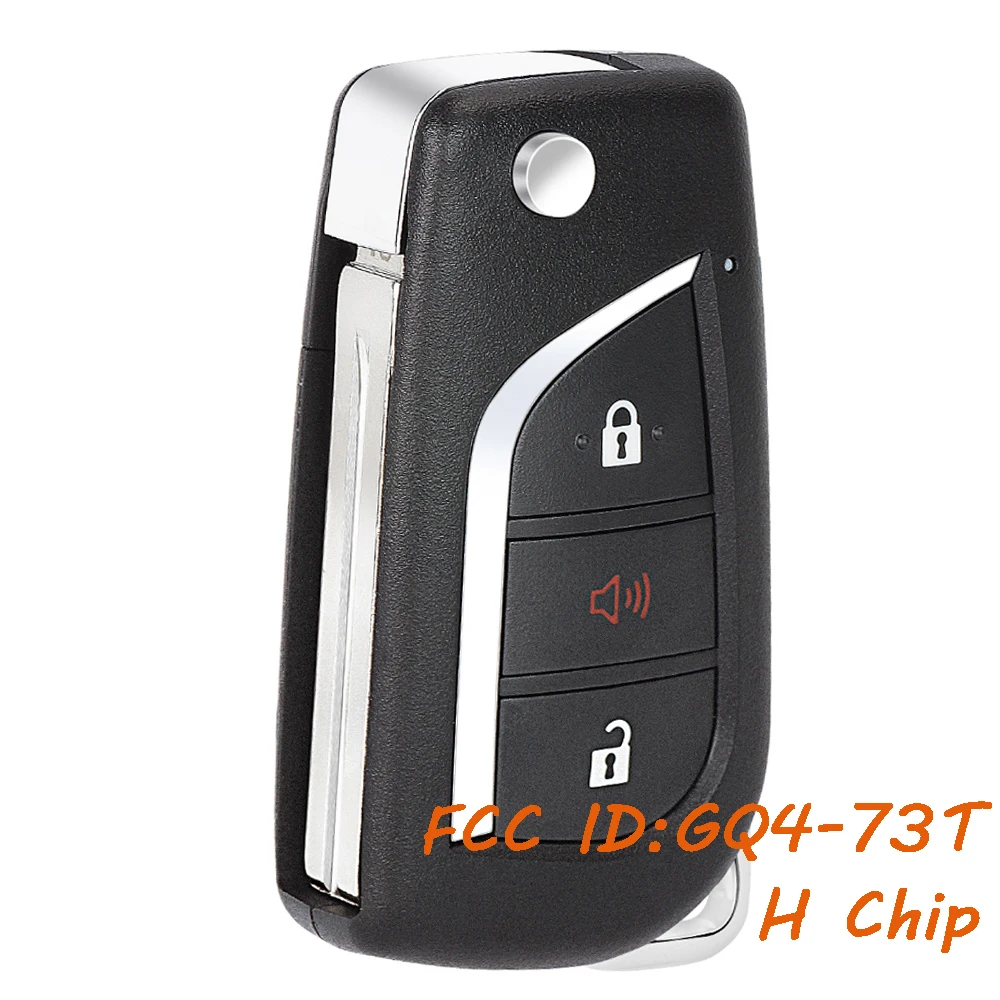 

KEYECU GQ4-73T Smart Remote Key Fob for Toyota RAV4 2019 2020 2021 H Chip 89070-0R300 315MHz 3 Buttons