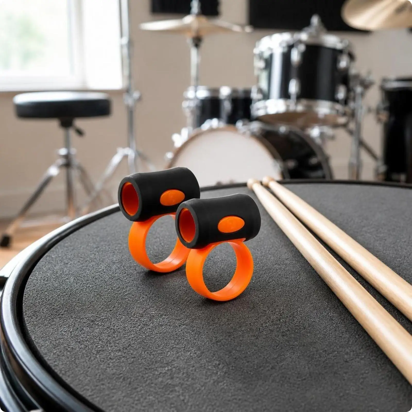 Drumstick Control Trainer Silicone Grip Sleeve for Drumming Stick Holder Finger Cradle Rotation Aid Lightweight Hand Fatigue