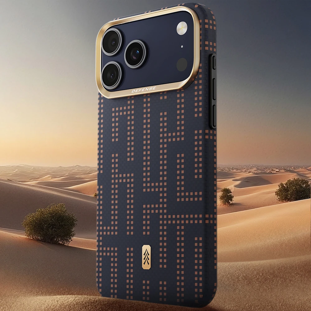 

DEFENSE Kevlar Series for iPhone 17 Pro Max Case Gilded Tactile Woven Aramid Fiber Magnetic Case for iPhone 17 Pro Case