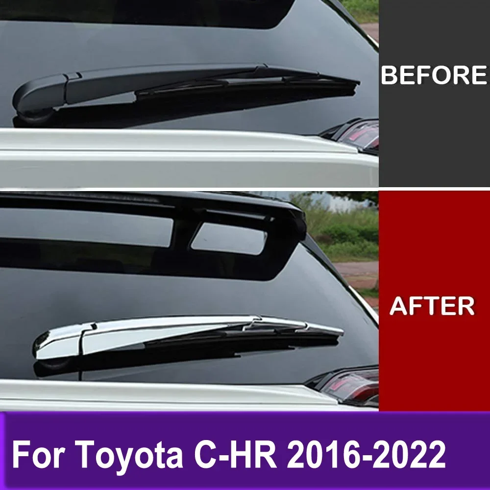 

Chrome Rear Window Wipers Cover Trims Tail Wiper Strip Car Accessories For Toyota C-HR CHR 2016-2018 2019 2020 2021 2022
