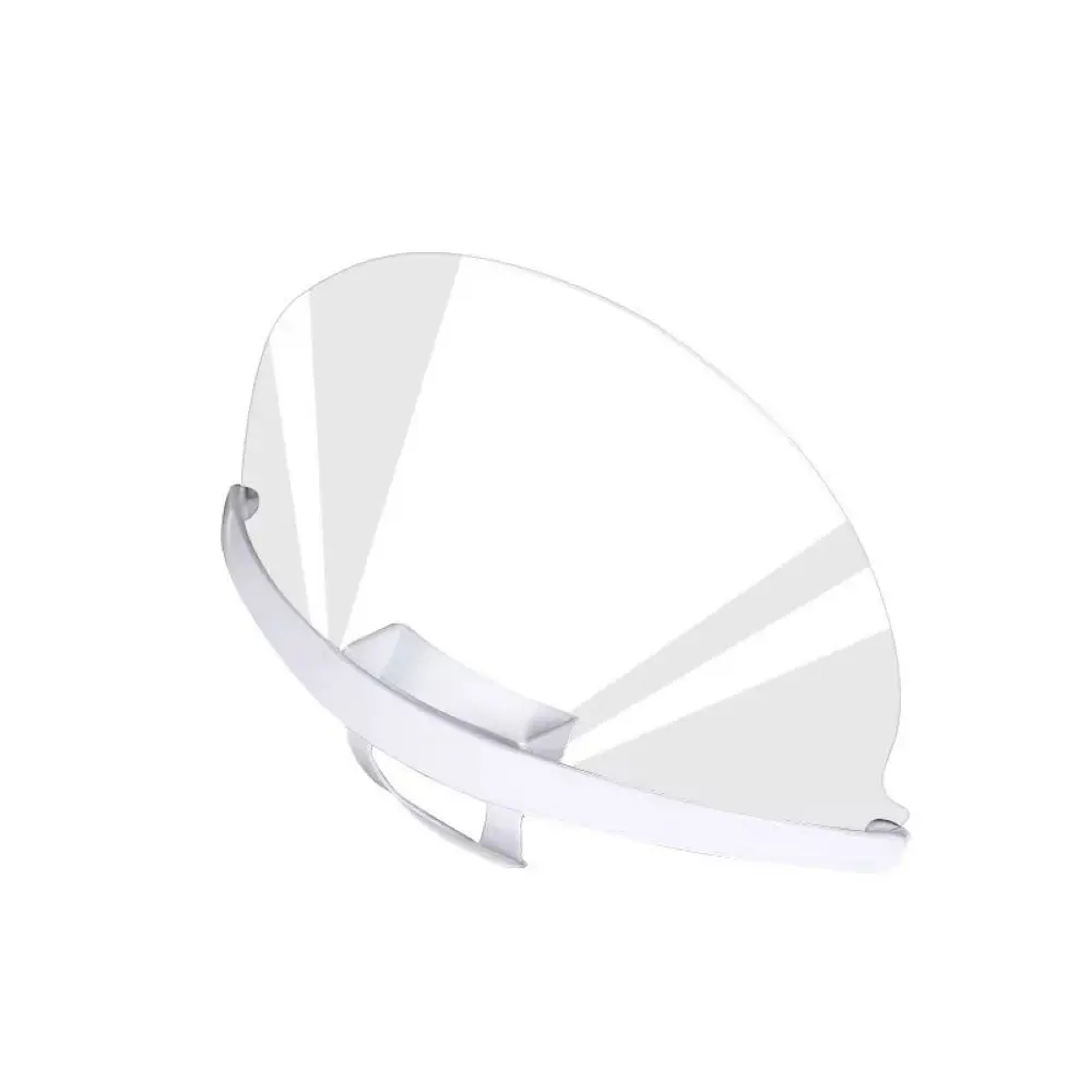 Clear Anti-Fog Plastic Face Shield with Adjustable Ear Loops, Reusable Transparent Mouth Visor for Catering Kitchen Food Service