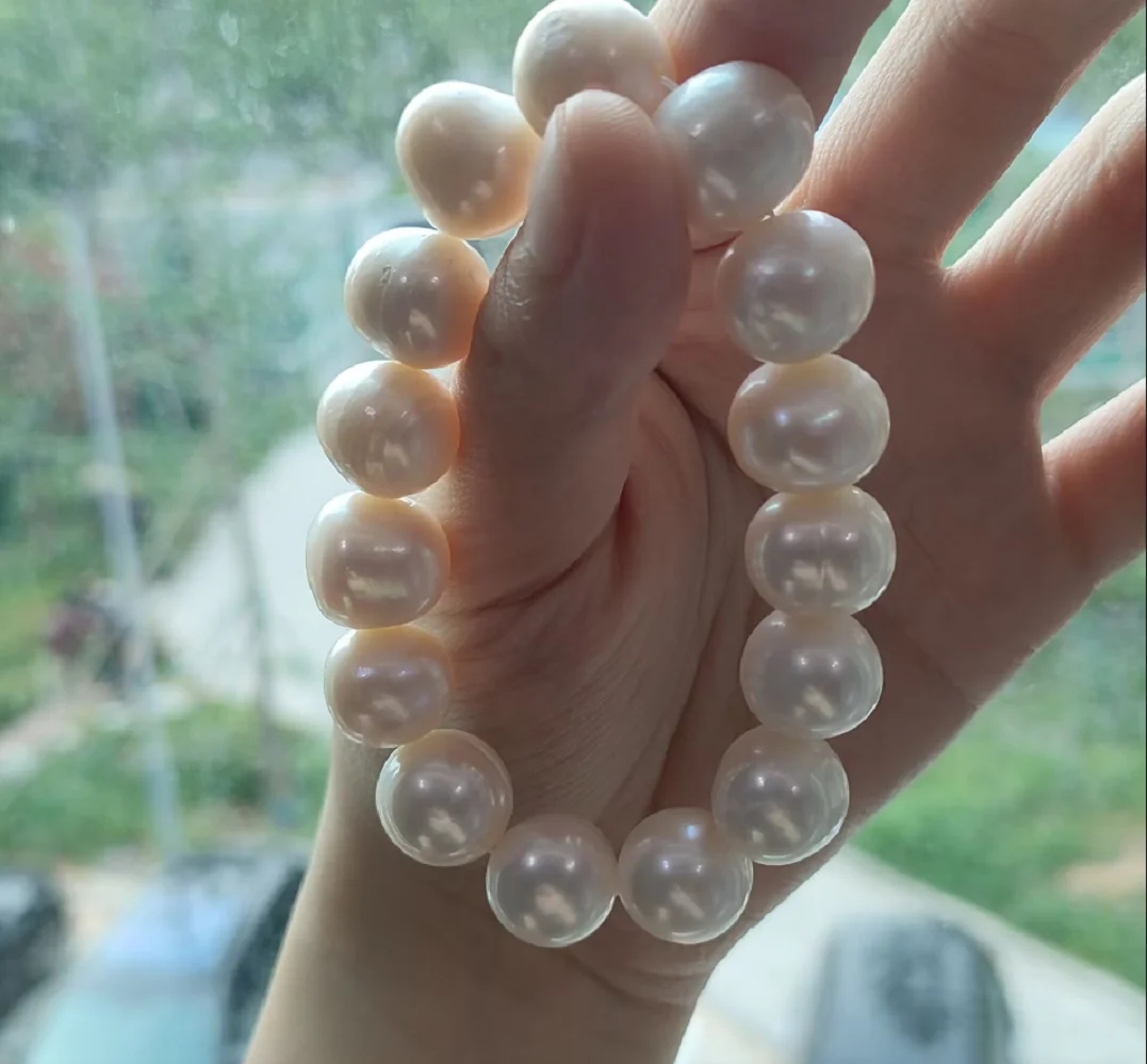 

Natural Pearl AAA12-13mm South Sea Baroque Closed Pearl Bracelet 20.5cm