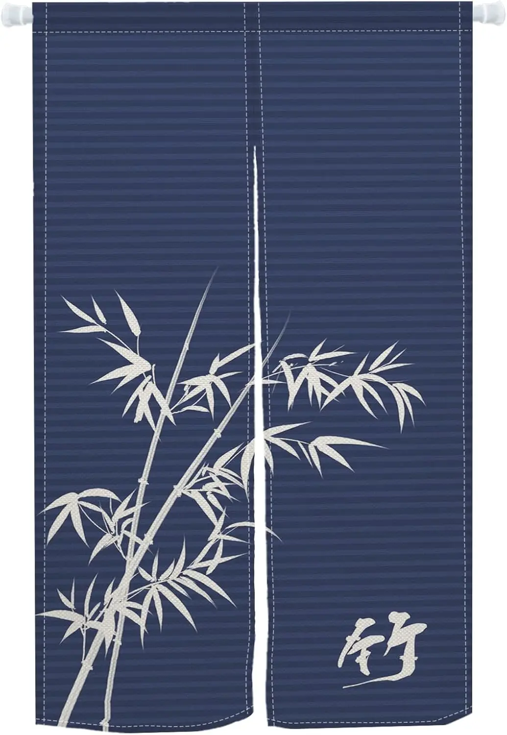 Chinese Style Lotus Art Door Curtain, Watercolor Pink Flower with Green Leaves Print, Japanese Noren Curtain for Serene Home