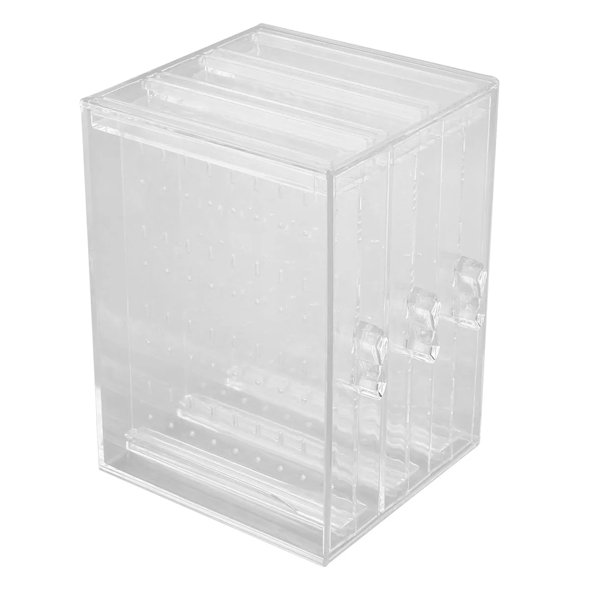 Acrylic Earrings Storage Box Portable Home Desktop Accessories Storage Box Ear Rings Transparent Display Box