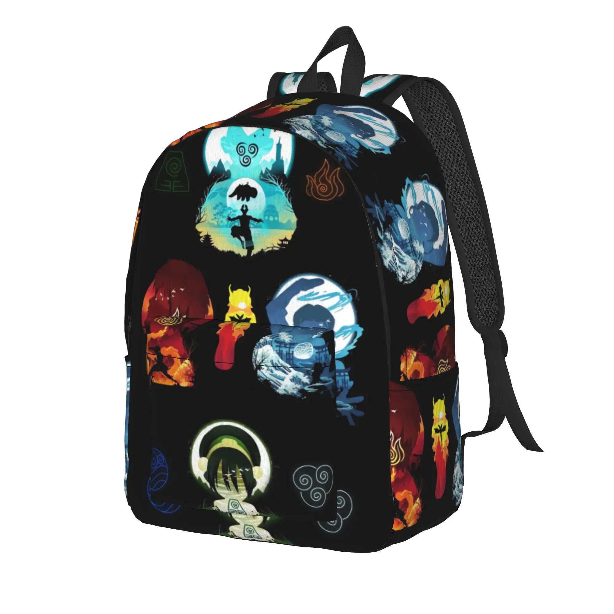 Ancient Element World Backpack Women Men  Durable Backpacks Polyester Funny School Bags Travel Design Rucksack