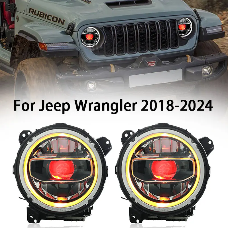 

Автостайлинг фары для Jeep Wrangler фары 2018-2024 Wrangler JL фары головного света DRL сигнал поворота фары дальнего света