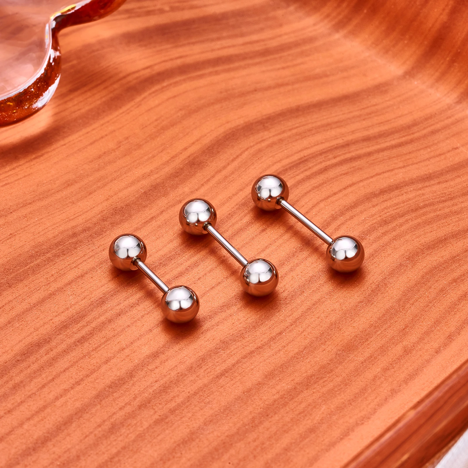 1/10 Stück Externer/Interner Gewinde-Piercing-Schmuck aus G23 Titan, 14G 16G, langer Industrial Barbell Ring, Zungenpiercing, sexy Barbell – Detail 6