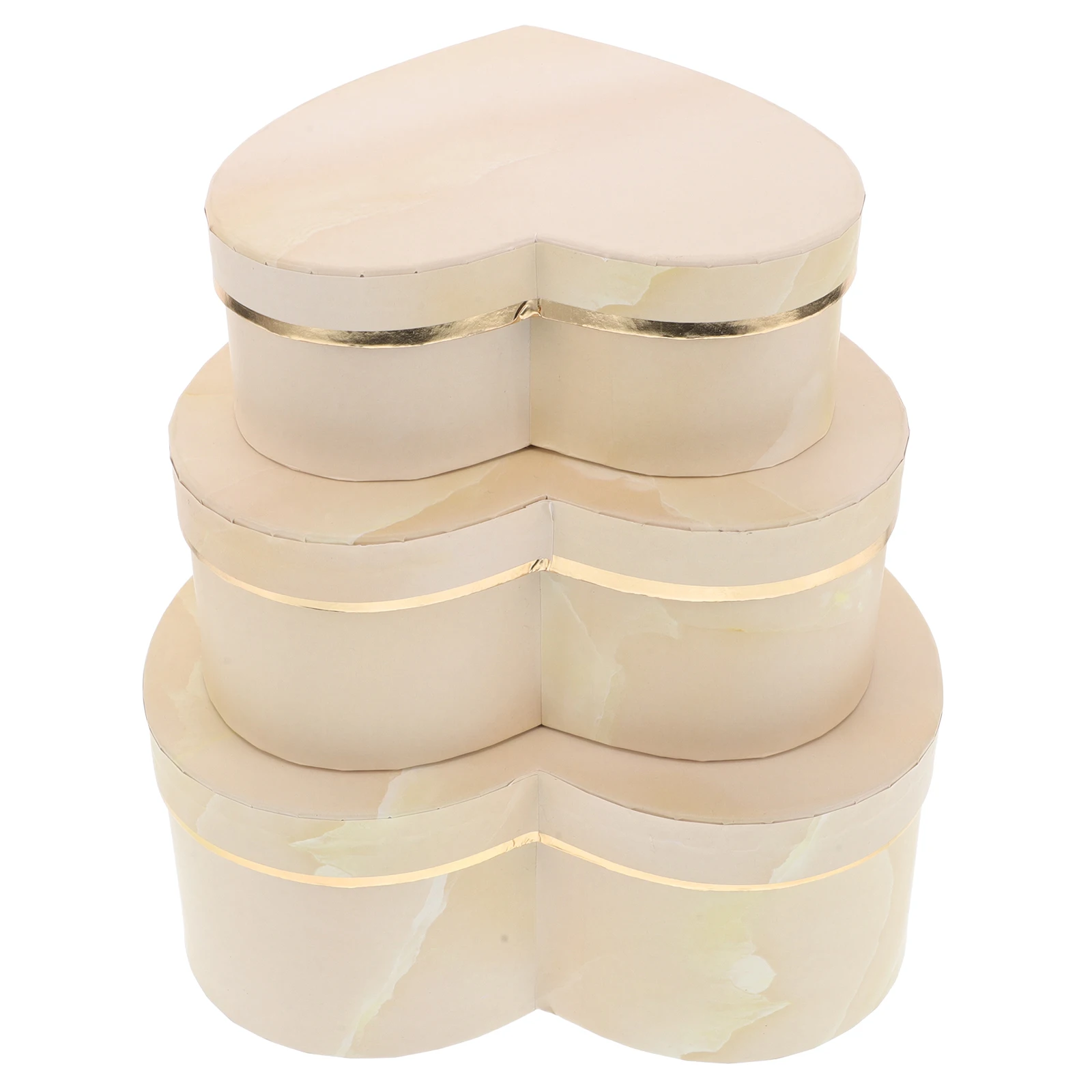 

3Pcs Heart Shaped Marble Pattern Gift Box for Valentine's Day Candy and Flower Packaging Elegant Romantic Present Storage