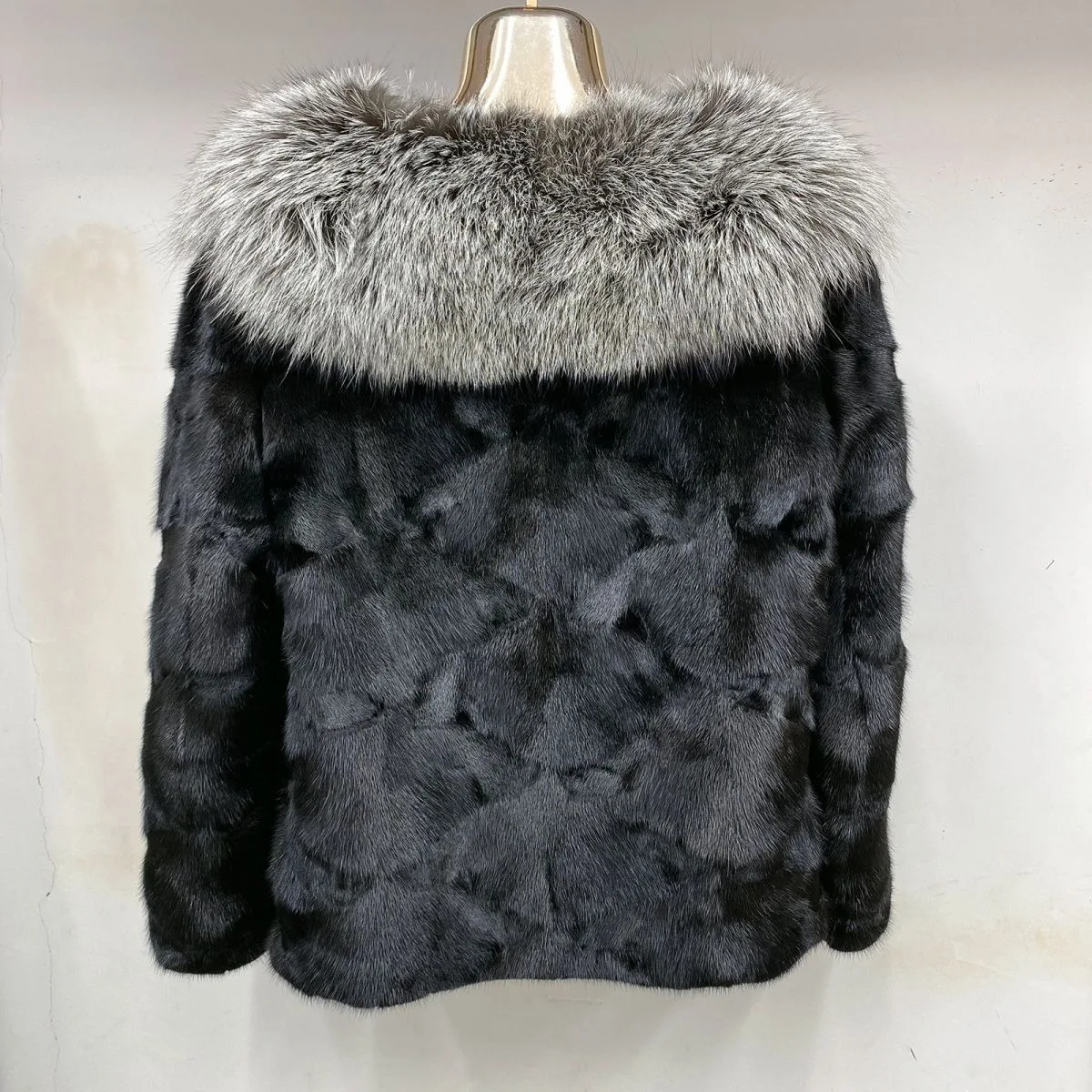 Heiße verkäufe Mode Importiert Nerz Pelzmantel Natürliche Echt Fox Pelz Kragen Kurze Hochwertige Winter Jacke Frauen Echtpelz Mantel