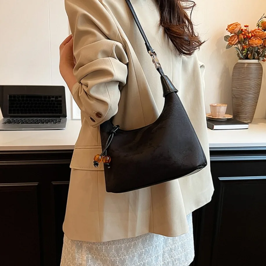 

Shoulder Bag Embroidered Chinese Style Handbag Zipper Adjustable Pea Purses Luxury Canvas Cheongsam Bag Women