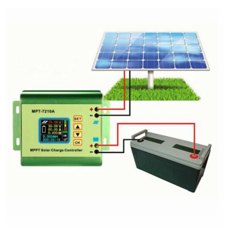 MPT-7210A Solar Carregador Painel Controlador, Controle Digital Boost Módulo de Tensão, 24V, 36V, 48V, 60V, 72V