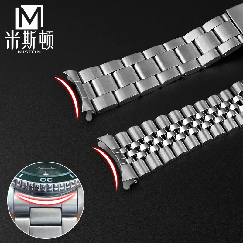 세이코 워터 고스트 시리즈 스테인리스 스틸 시계 스트랩, SRPD63 스테인리스 스틸 밴드 팔찌, SKX007 SKX009 다이빙 시계 체인, 5