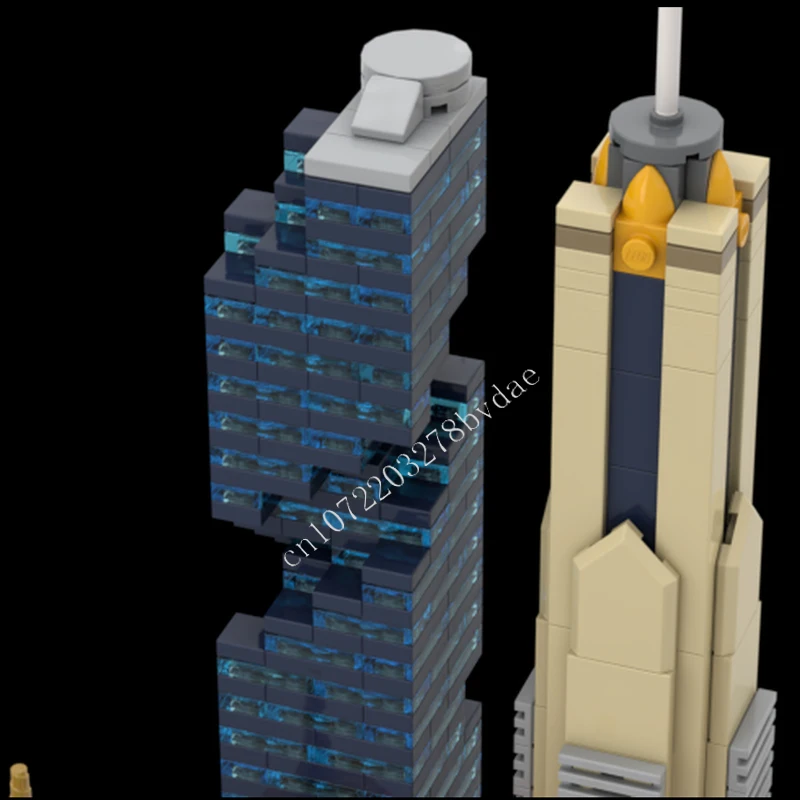 904 Stuks Bangkok Skyline Moc Creatieve Straatbeeld Model Bouwstenen Architectuur Diy Educatie Assemblage Model Speelgoed Geschenken