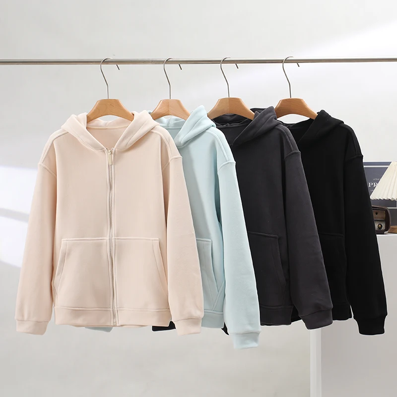 

Women's Oversized Hooded Jaet Double-sided Floing Cloud Sensation Thiened Zipper Cardigan Windproof Autumn Winter Coat