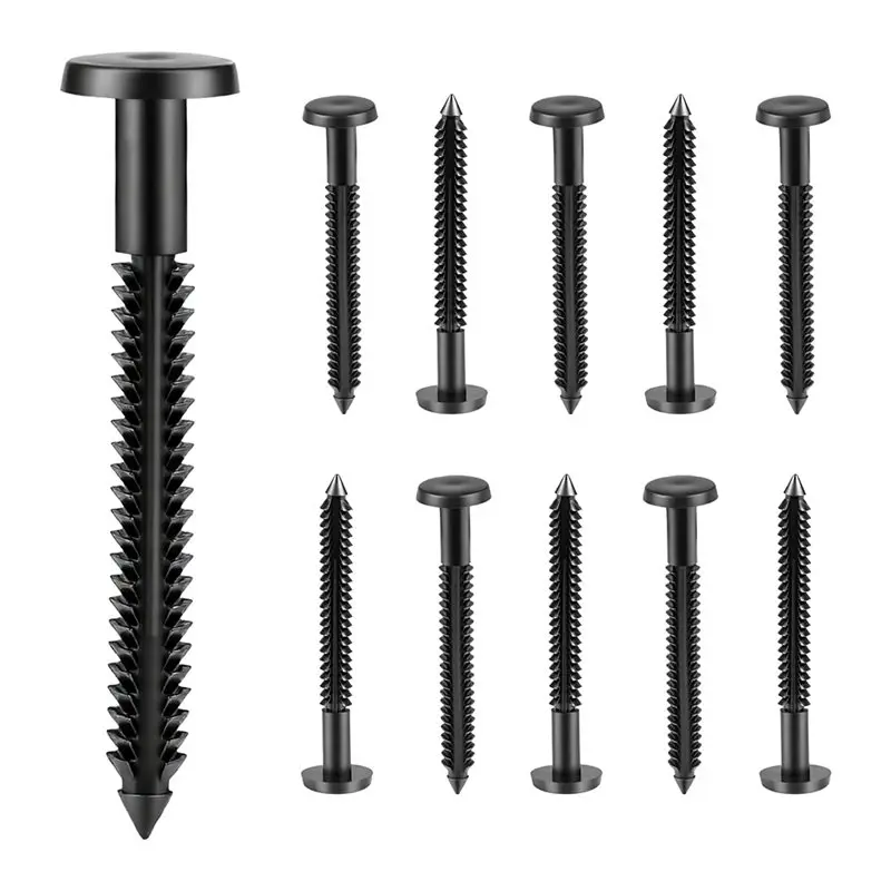 CYCLI-Vinyl Shutter Fastener 60 Pcs 3 Inch Window Panel Peg Lok Pin Pegs Screws Shutter Spikes Anchor