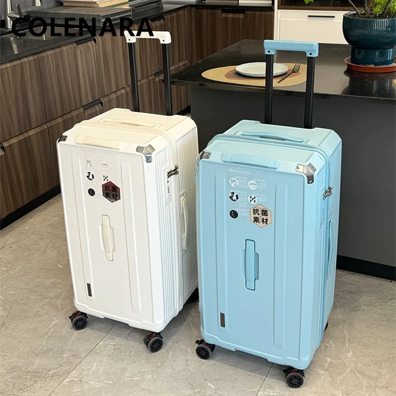 COLENARA High-quality Suitcase Large-capacity ABS + PC Trolley Case Family Travel Essentials Women's with Wheels Rolling Luggage