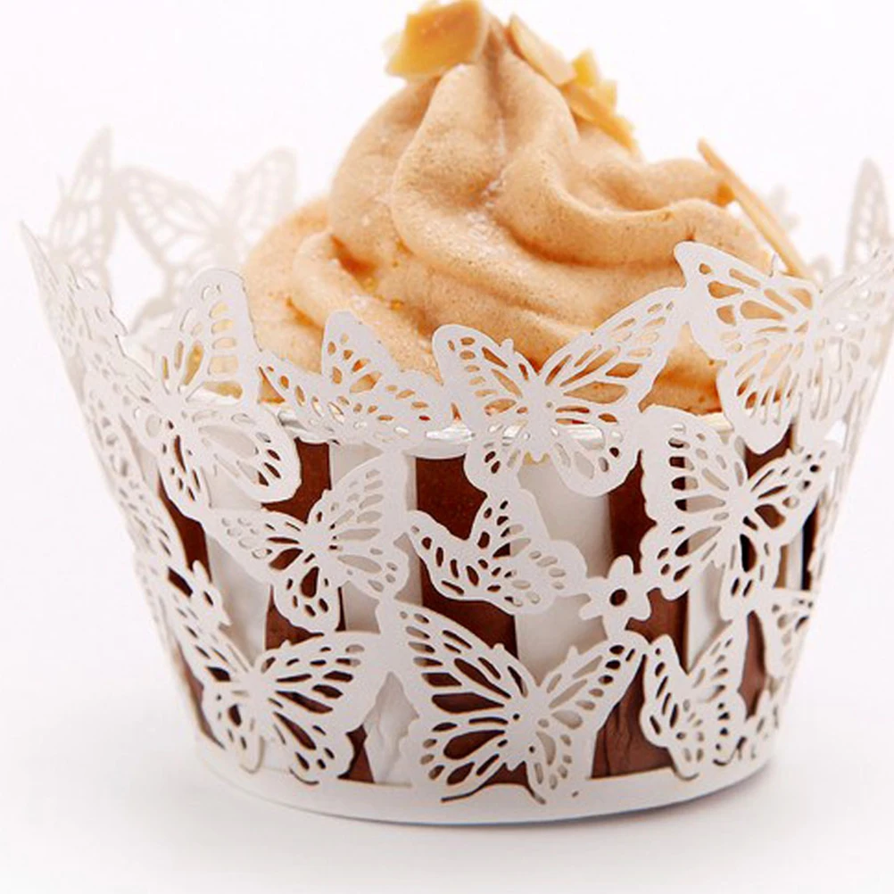 

Cake Cups Hollow Out Cupcake Wrapper Paper Muffin Cases Greaseproof Baking Liners