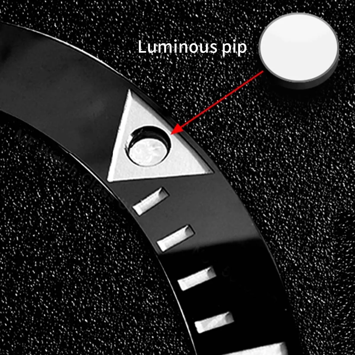 Luminous Pip at 12 For Ceramic bezel insert Green Blue Luminous Spot watch parts