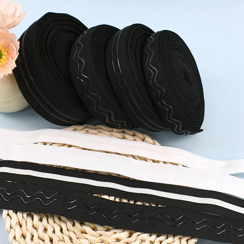 

5-20M 25mm Elastic Band Non-Slip Rubber Ribbon Silicone Elasticity Bands Anti Slip Stretch Tape Bra Strap DIY Sewing Accessories
