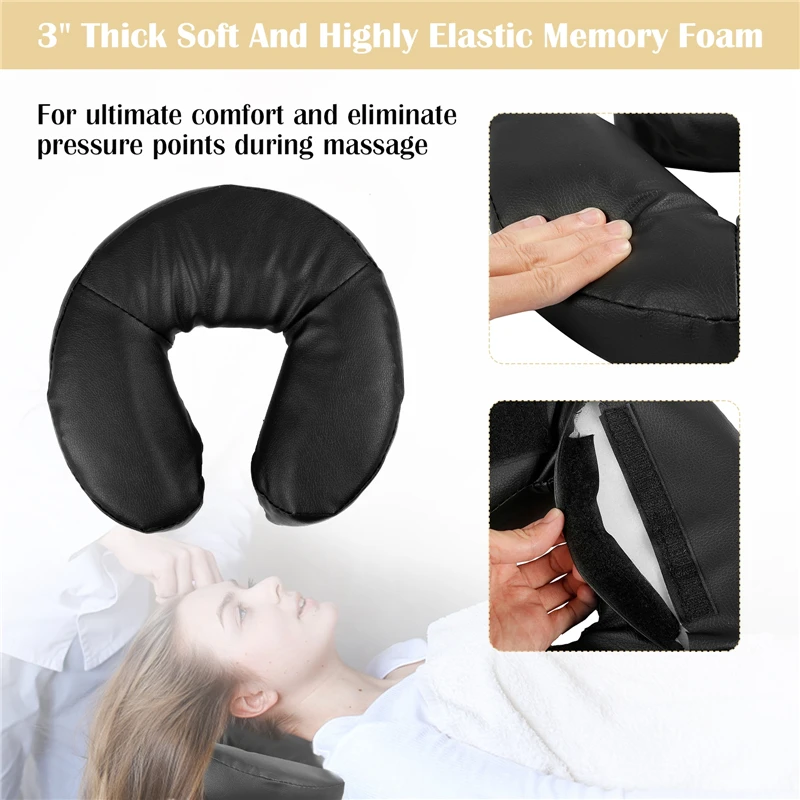 

Universal Adjustable Massage Bed Face Headrest U-shaped Pillow Face Cradle Massage Bed Headrest Stand for Beauty Salon Bed