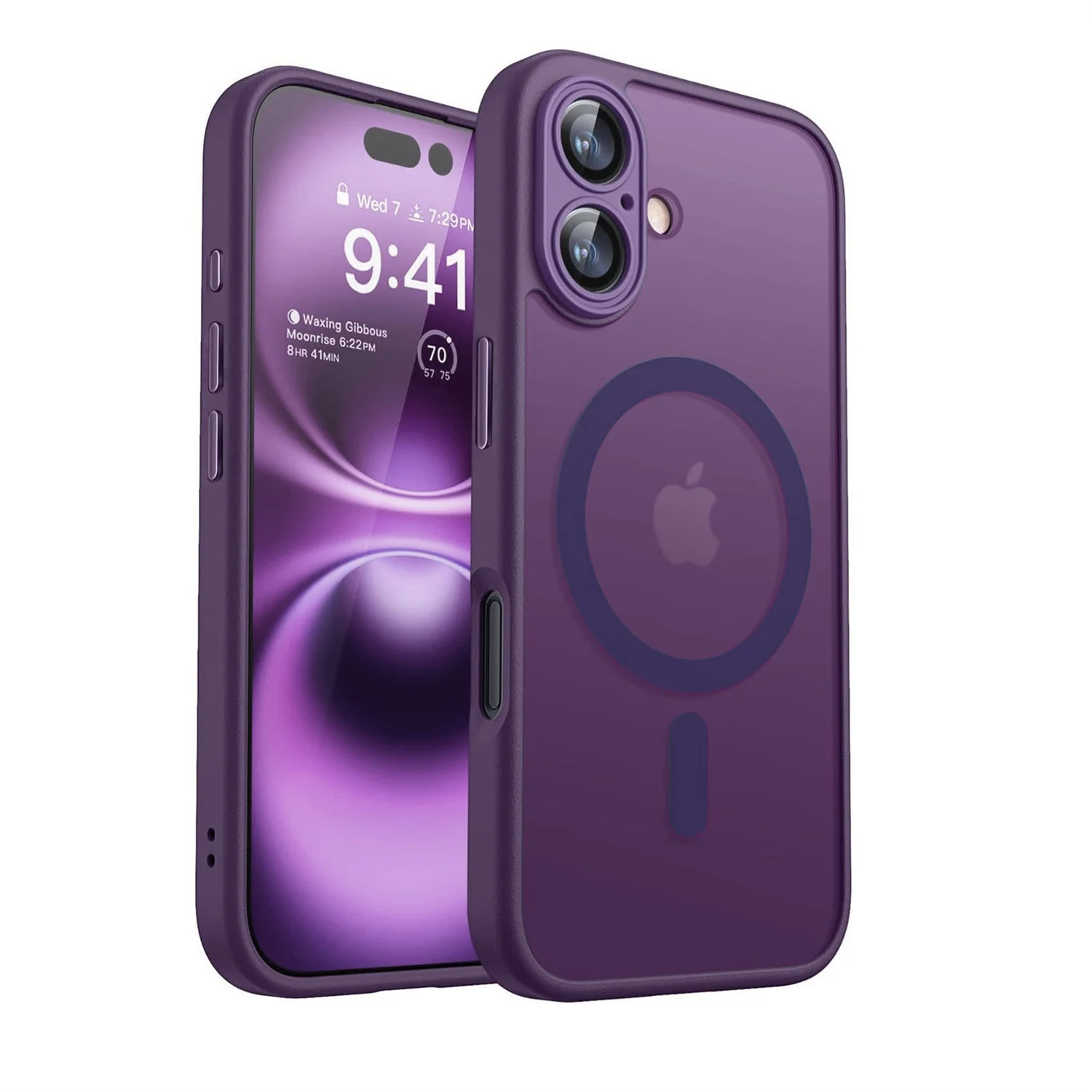 Magnetische, luxuriöse, matte, durchscheinende Rüstung, stoßfeste Hülle für iPhone 16, 15, 14, 13, Pro Max Plus, für Magsafe Wireless Charge Cover