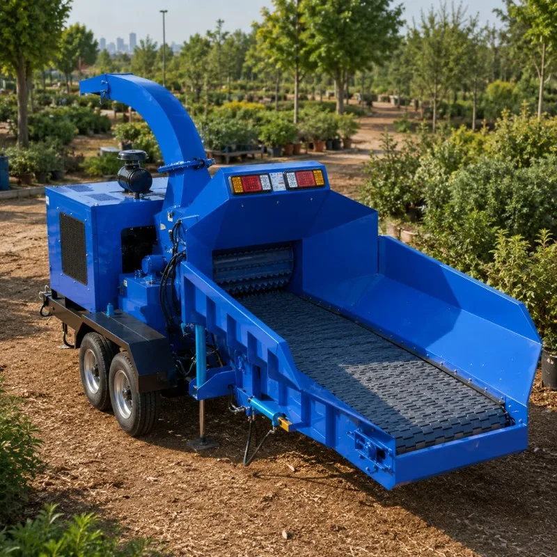 Wood Chipper Shredder Customized Mobile Diesel Powered Machine for Farm Garden Branch Crushing