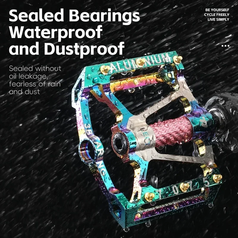 

Велосипедная педаль WEST BIKING, 3 подшипника, гальванические педали из алюминиевого сплава, MTB, дорожные расширенные противоскользящие велосипедные педали, аксессуары для велосипеда