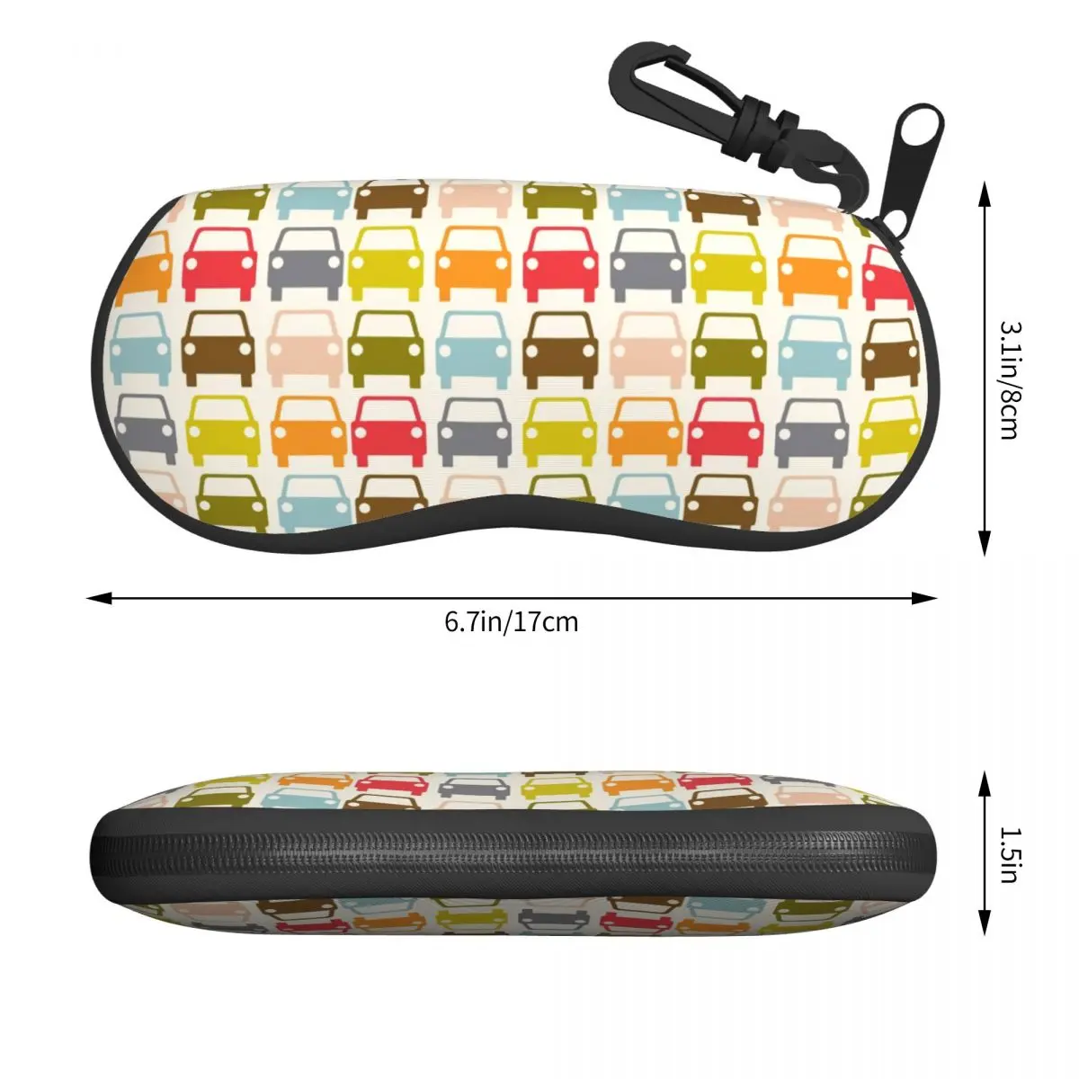 Custom Car Park Pattern Colorful Shell Eyeglasses Protector Cases Fashion Sunglass Case Orla Kiely Glasses Bag