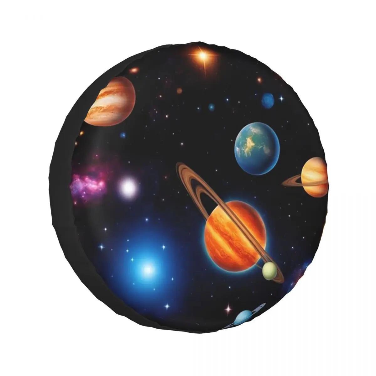 Solar System Space Planets Universe Spare Tire Cover for Jeep SUV RV 4WD Trailer 4x4 Wheel Protector Covers 14