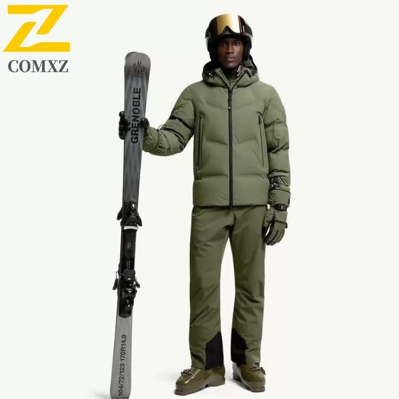 

COMXZ осенне-зимнее модное мужское пальто с воротником-стойкой, легкий пуховик, короткий стильный тренд, повседневный универсальный 80% белый утиный пух