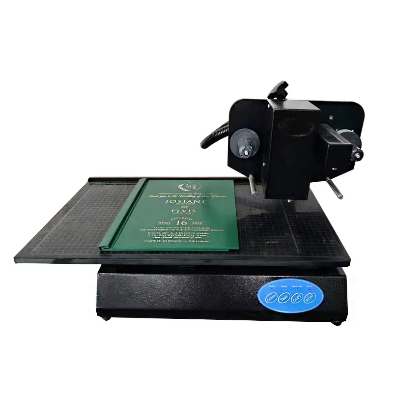 

Flatbed Digital Aluminium Hot Gold Foil Stamping Printer Automatic Printing Machine for invitation letter book cover