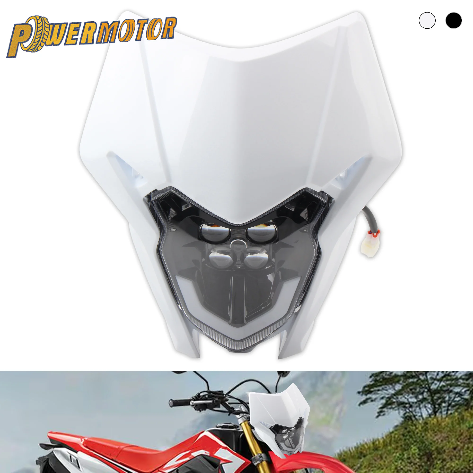

Новая универсальная светодиодная фара для мотоциклов Honda CRF 150 230 250 300 450, аксессуары для питбайков, кроссовых и эндуро мотоциклов