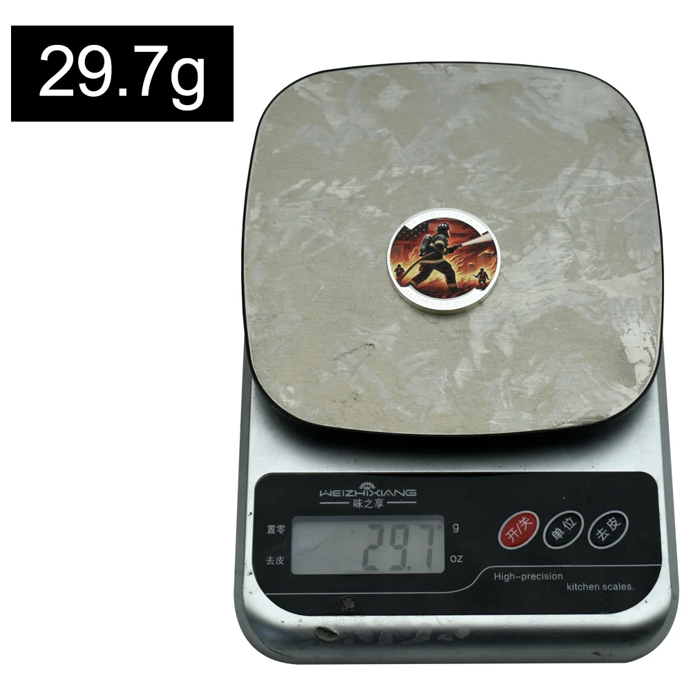 رجال الاطفاء التذكارية عملة ميدالية هدية بطل الشجاعة خدمة التحدي عملة لجمع وتذكاري #6