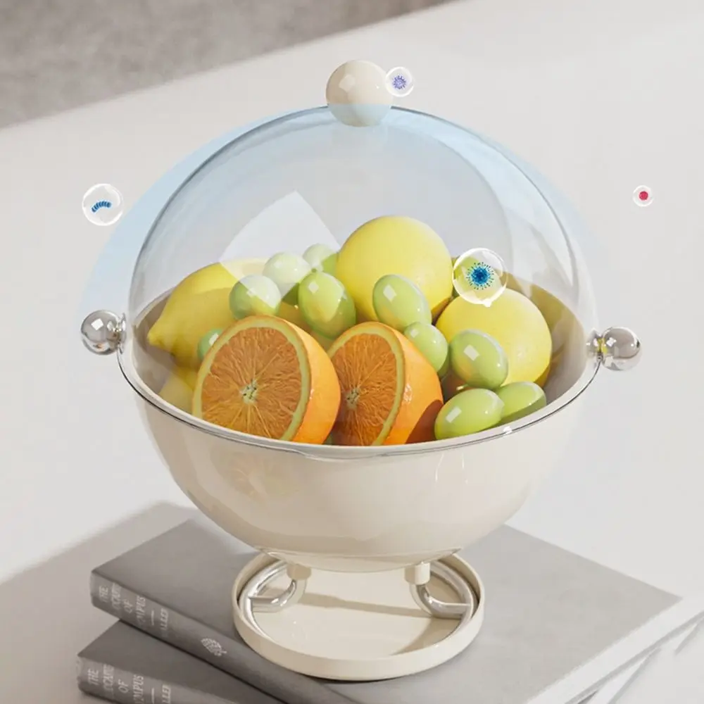 Plastic Sphere Fruit Snack Box High Footed Dust-Proof Coffee Capsule Storage Rack with Draining Holes Moisture-Proof