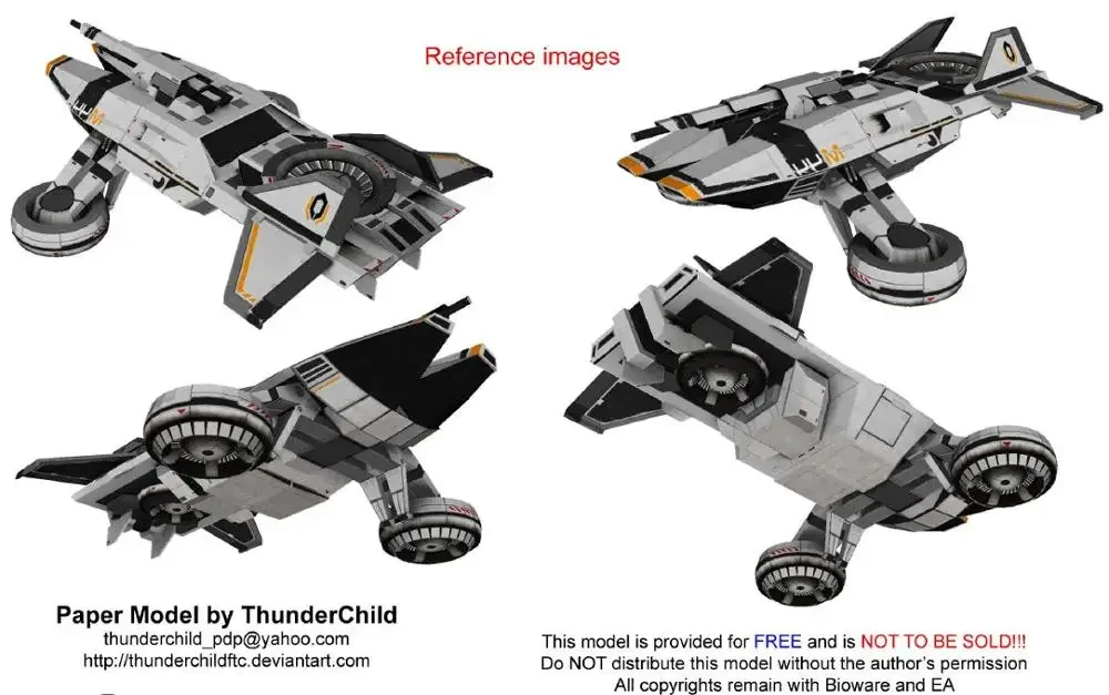 Mass Effect M-44 Hammerhead Tank Vehicle 3D Game Paper Model DIY