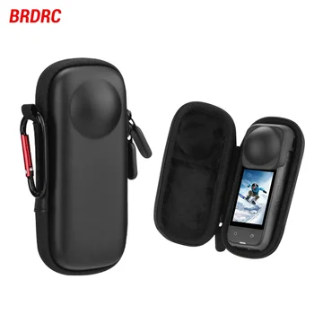 Mini futerał BRDRC do przenośnego pudełka do przechowywania Insta360 X4 Torba odporna na zarysowania z karabińczykiem Akcesoria do kamer sportowych