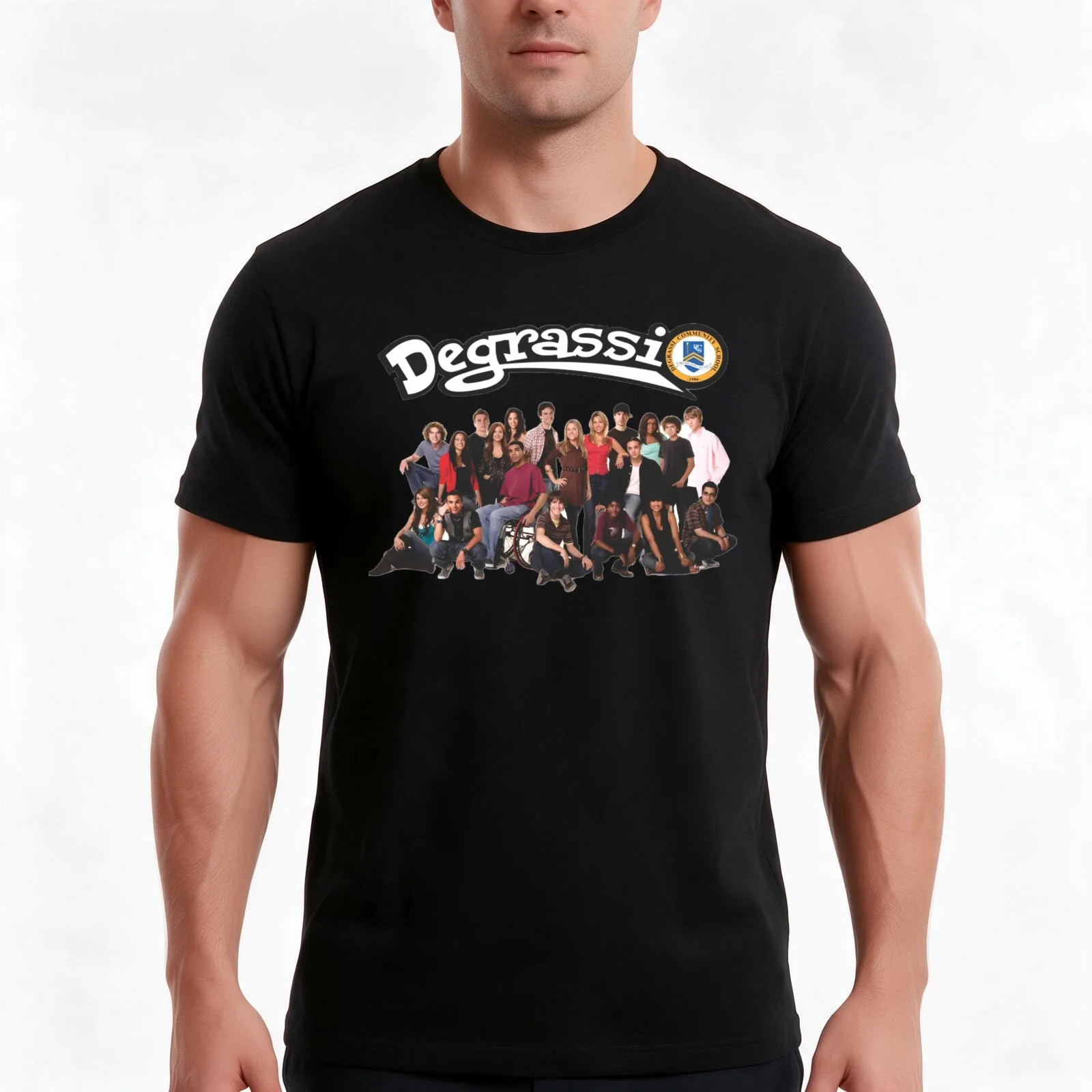 Degrassi The Next Generation Cast T-Shirt, Summer Casual Cotton Tee, Oversized Streetwear Tops, Vintage Graphic Print