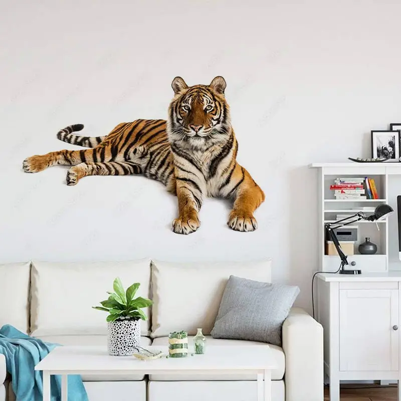 M435 heftige alte Tiger Tier Wanda uf kleber Toilette Wohnzimmer Schrank Kühlschrank Home Dekoration Aufkleber Aufkleber – Detail 2