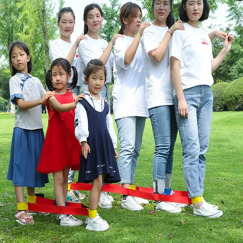 Jogo gigante passos equipe colaboração equilíbrio toque treinamento diversão jogos esportivos prop 3-6 pessoas crianças brinquedos esportivos ao ar livre