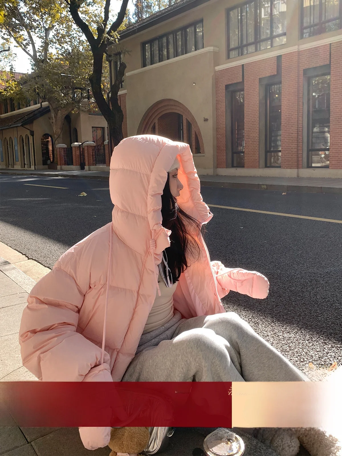 

Зимний пуховик Ouyang Thiened для женщин, утепленный, с капюшоном, с перчатками, 90% белый пух, корейский стиль