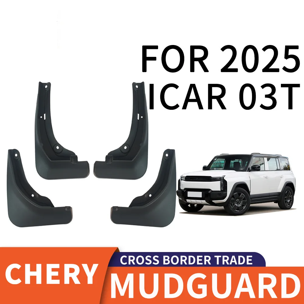 

For 2025 Chery ICAR 03T mudguard Mudflaps Front Rear Flares Splash Guards Cover Car Accessoie