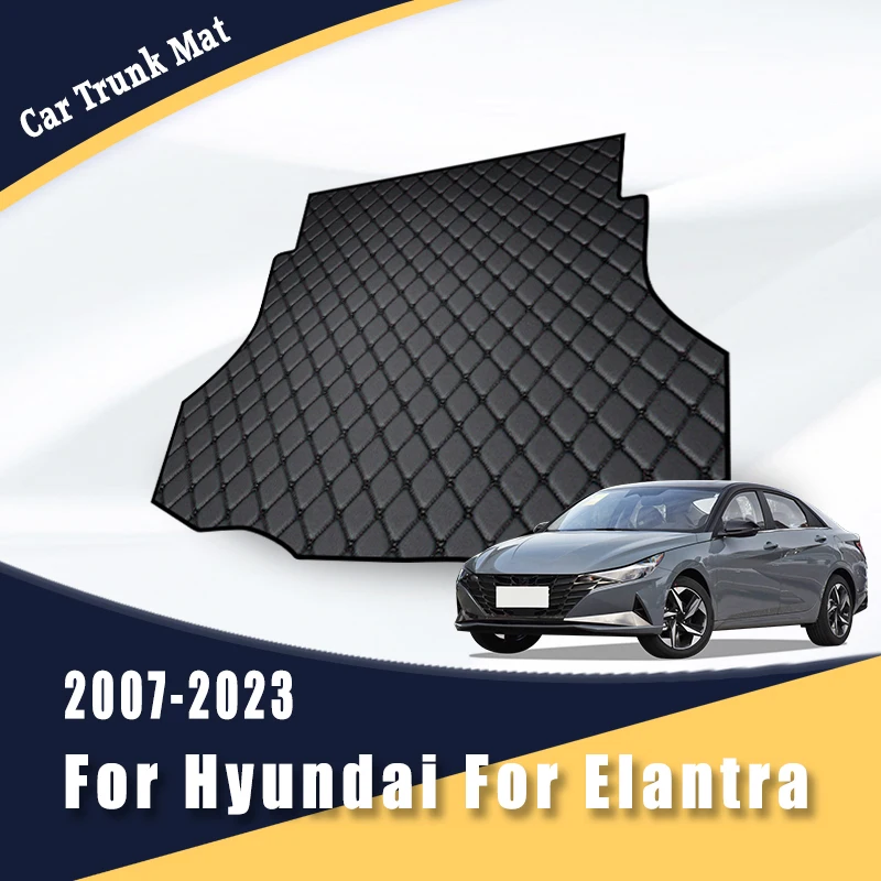 

Коврик для пола автомобиля, коврик в багажник для Hyundai Elantra 2021 2022 2023, кожаный водонепроницаемый коврик для ног, аксессуары для интерьера автомобиля