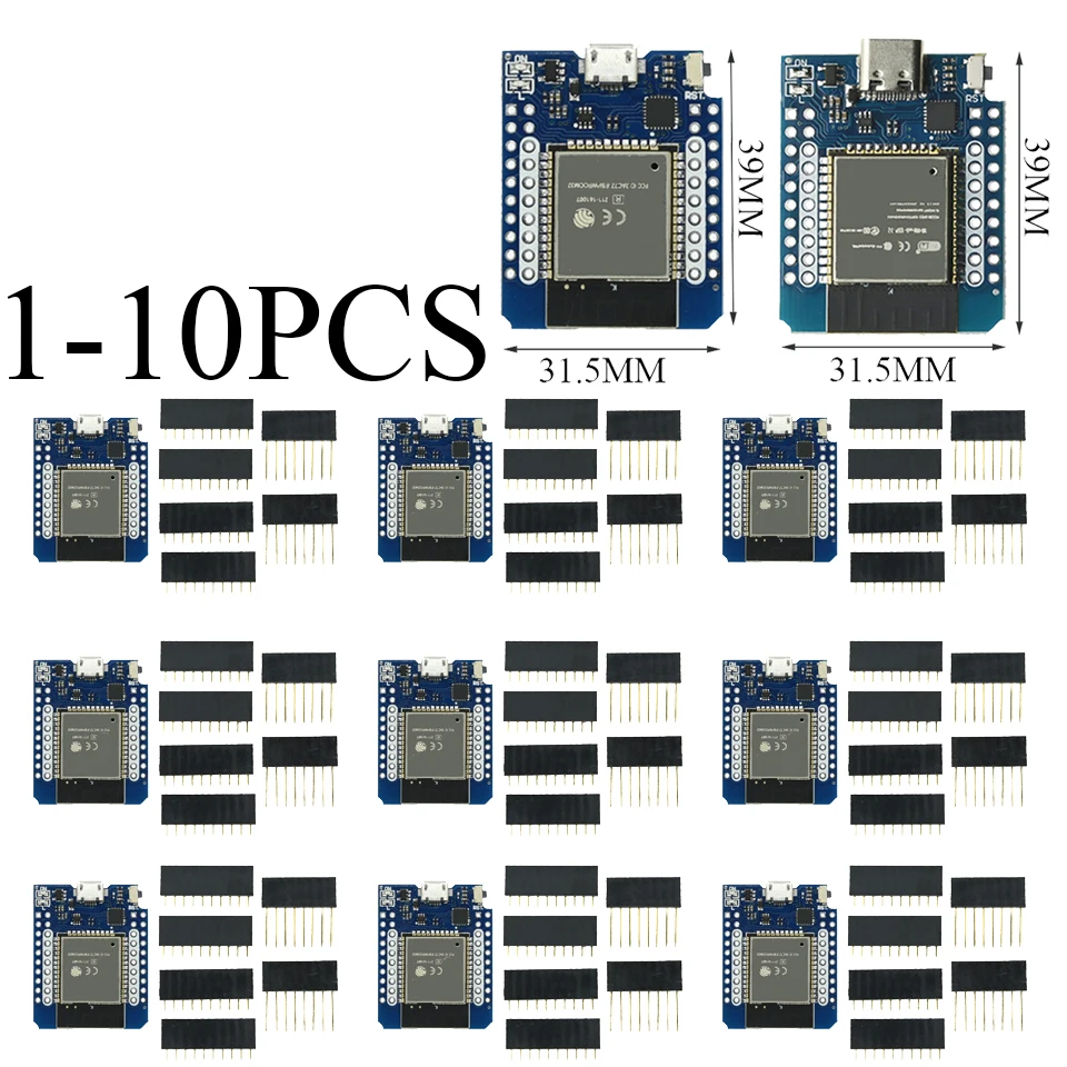 �y�Z�[�����z1-10 �� Wemos D1 MINI ESP8266 ESP32 ESP-32S WIFI Bluetooth �݊� CP2104 CH9102 �J���{�[�h���W���[�� Arduino �p