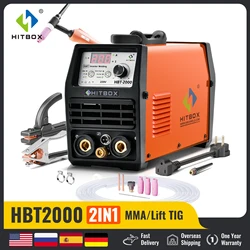 HITBOX TIG/ARC Welding Machine 2 IN 1 Stick HBT2000 MMA 2T/4T Automatic Semi-automatic Welder 220V～240V 200A