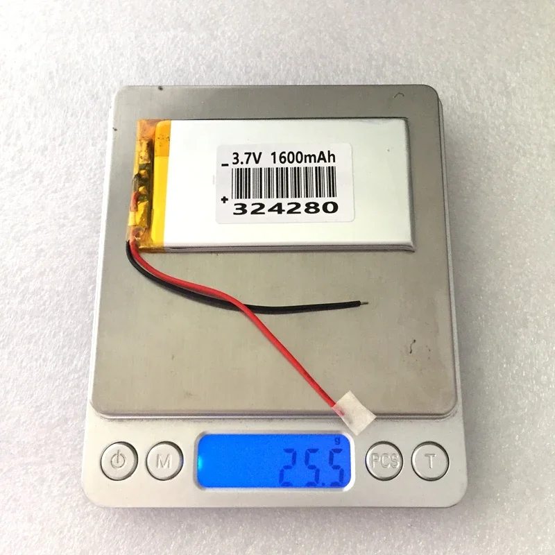 3,7 В, 1600 мАч, литий-полимерный аккумулятор для мобильного телефона, планшетного ПК, тонкий MP3 324280