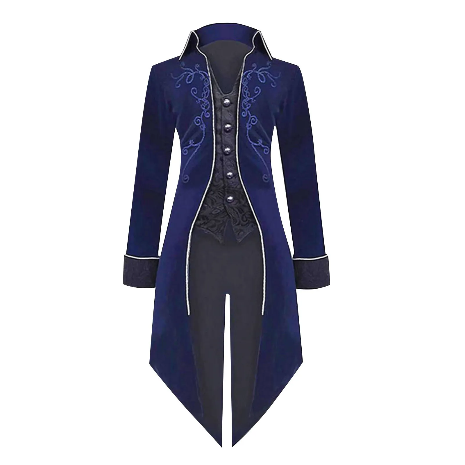

Halloween Vampire Steampunk Victorian Costume Men's TailCoat Vintage Suit Nobel Cosplay New Green Medieval Cosplay Jacket