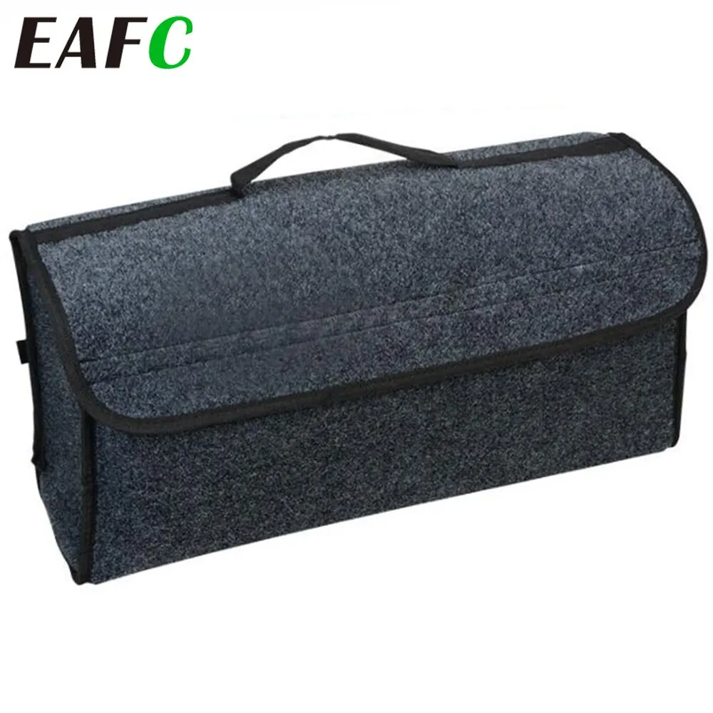 Car Storage Bag Foldable Soft Felt Trunk Organizer Box Car Boot Organizer Travel Tools Stowing Tidying Container