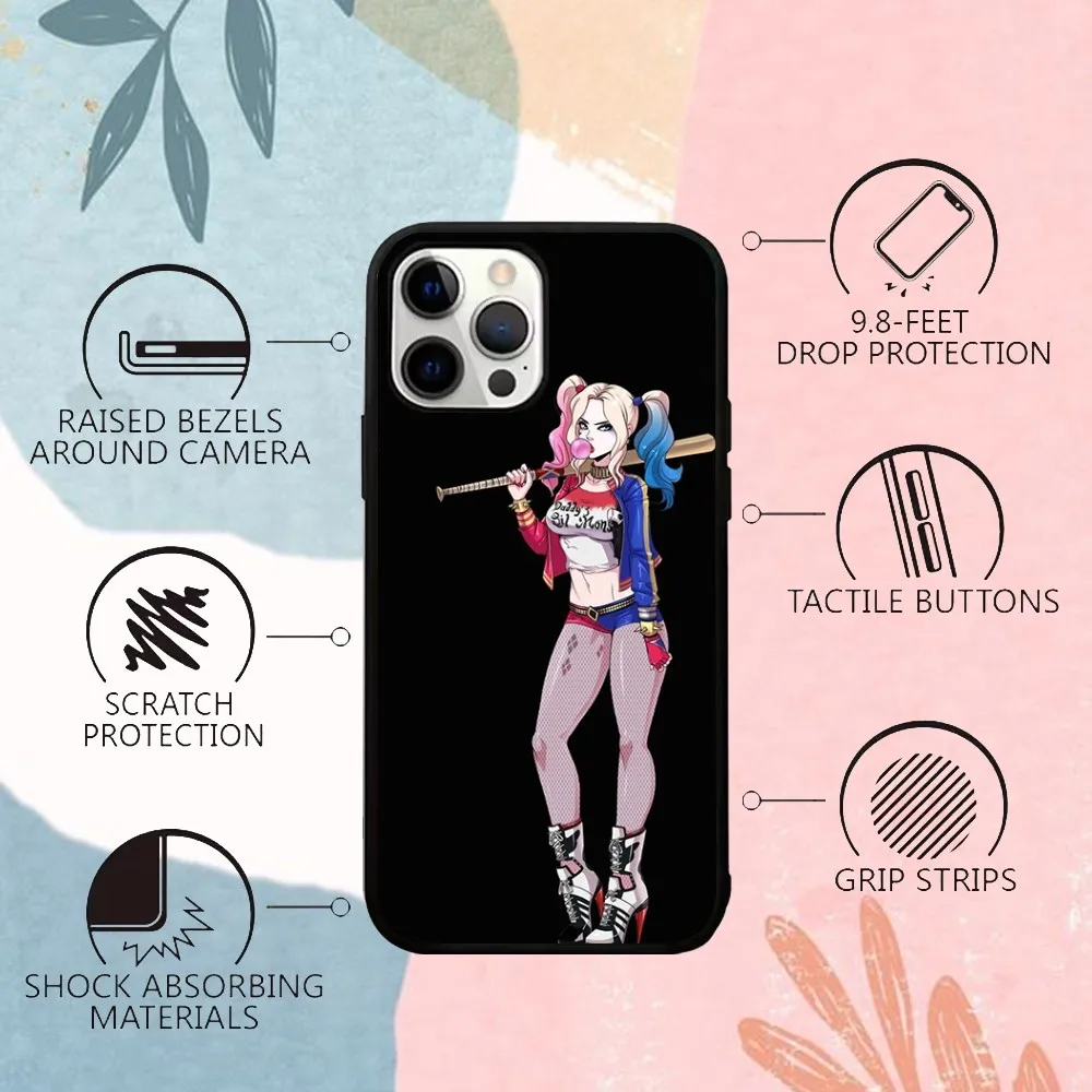 Cartoon H-Harley Q-Quinn Phone Case For IPhone 15 14 13 Pro Max 11 12 Mini Alex Mirror For Magsafe Wireless Charging Cover