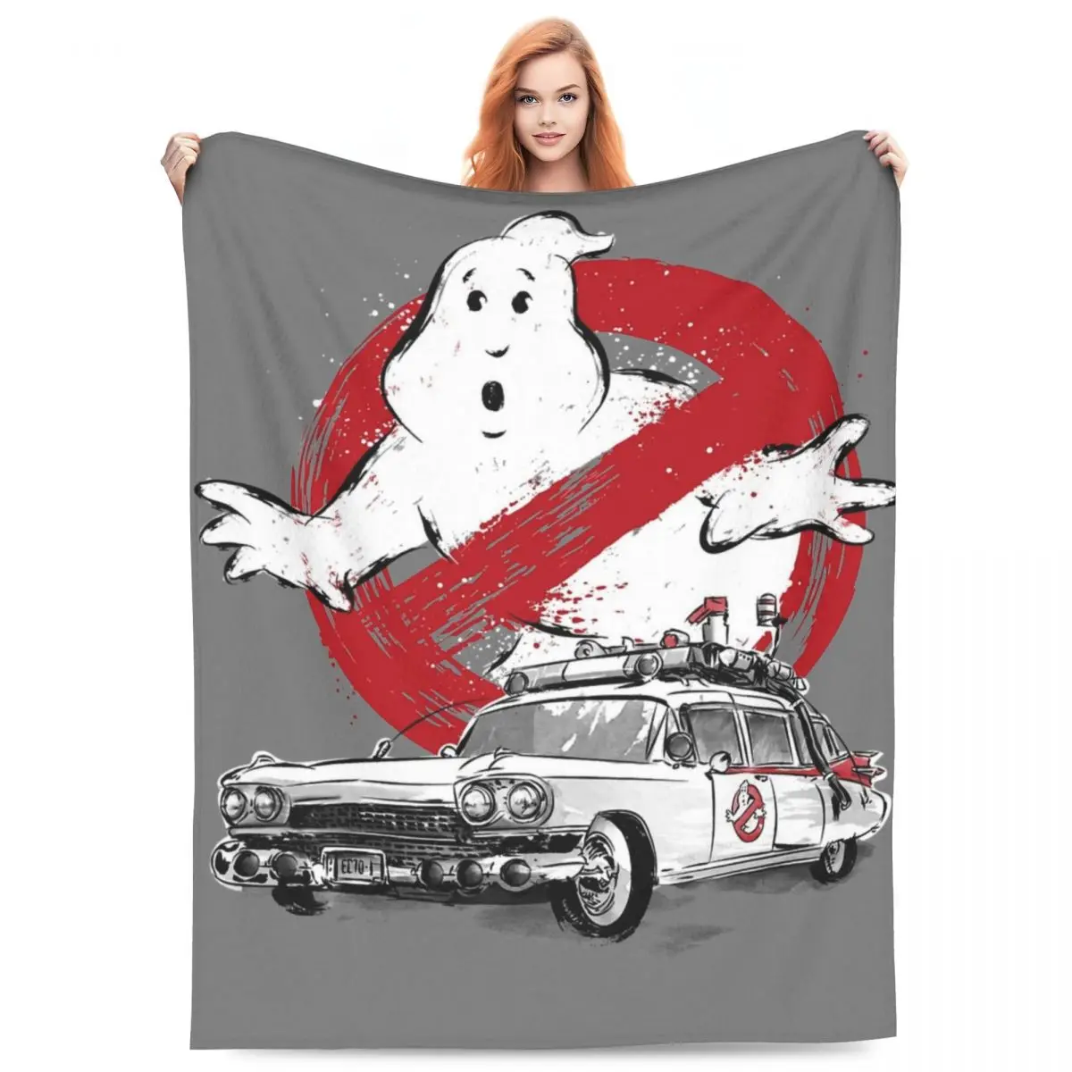 Relax Ghostbuster Sumi E Blanket Merch Room Decorative Throw Blankets Soft Flannel for Car