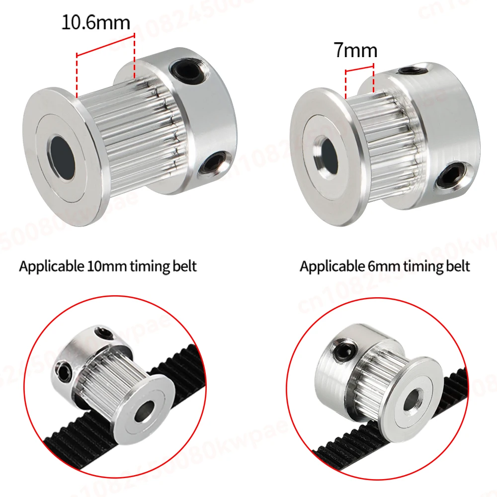 1/5/10pcs GT2 20Teeth 16 Teeth Pulleys Bore 5mm/6mm/8mm Timing Alumium Pulley Fit For GT2-6mm Open Timing Belt For 3D Printer